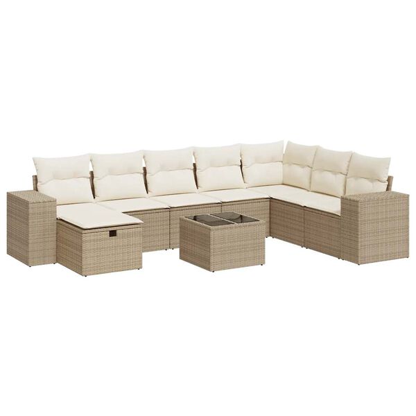 vidaXL Garden Sofa Set Beige