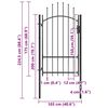 vidaXL Garden Gate Steel 39.4"x86.6" Black