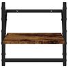 vidaXL 6 Piece Wall Shelf Set with Bars Smoked Oak Engineered Wood