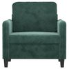 vidaXL Sofa Chair Dark Green Velvet (100% polyester), metal, foam Single