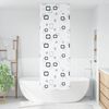vidaXL Shower Roller Blind Transparent with bubble pattern PEVA, Aluminum