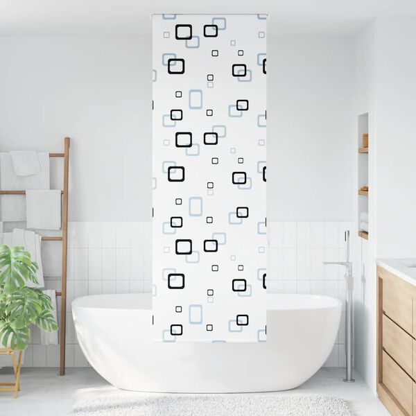 vidaXL Shower Roller Blind Transparent with bubble pattern PEVA, Aluminum