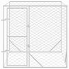 vidaXL Outdoor Dog Kennel Silver Galvanized steel 6.6 x 6.6 x 8.2 ft
