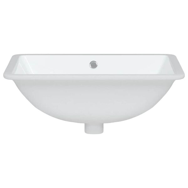 vidaXL Bathroom Sink White 20.5x15.2x7.7" Rectangular Ceramic