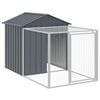vidaXL Chicken Cage Anthracite Galvanized Steel Large Chicken Cage