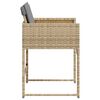 vidaXL Patio Chair Mix Beige PE Rattan and Powder-Coated Steel Standard