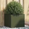 vidaXL Planter Olive Green Cold-rolled Steel Medium Decorative Inlays