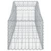 vidaXL Gabion Basket Galvanized silver Galvanized iron