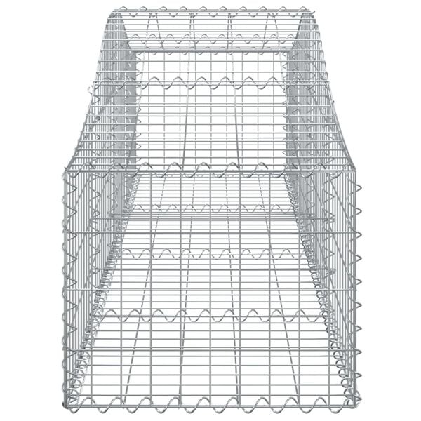 vidaXL Gabion Basket Galvanized silver Galvanized iron
