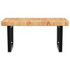 vidaXL Basin Shelf Wall Mounted Steel and Solid Wood Oak