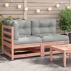 vidaXL Garden Sofa Grey Solid Douglas Wood 55.1 x 27.6 x 26.4 in Modular