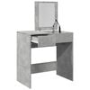 vidaXL Dressing Table Concrete Grey Engineered wood, Glass