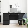 vidaXL Desk Black Oak 55.12 x 19.69 x 29.92 in Engineered Wood
