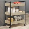 vidaXL Kitchen Trolley Sonoma Oak 19.7"x11.8"x27.6" Engineered Wood