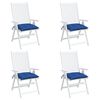 vidaXL Chair Cushion Set of 4 Blue Oxford fabric (100% polyester)