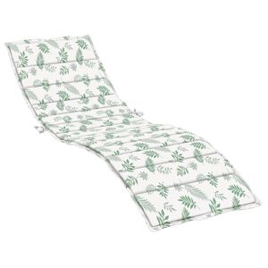 vidaXL Sun Lounger Cushion Leaf Pattern Oxford Fabric Large Pattern