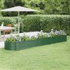 vidaXL Garden Raised Bed Green Powder-coated steel