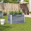 vidaXL Garden Planter Grey Solid pine wood 39.4 x 19.7 in Stackable