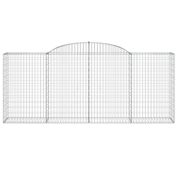 vidaXL Gabion Basket Set of 15 Silver Galvanized iron Large Heavy Duty