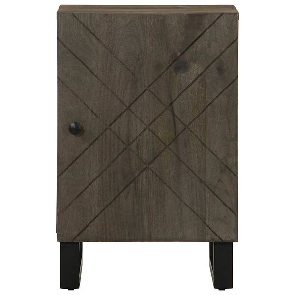 vidaXL Bathroom Cabinet Black Solid mango wood, engineered wood, metal