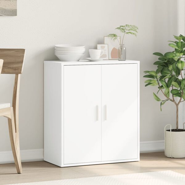 vidaXL Sideboard White 23.6"x12.2"x27.6" Engineered Wood