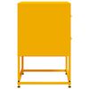 vidaXL Bedside Cabinet Mustard Yellow Steel 14.2x15.4x23.8 in