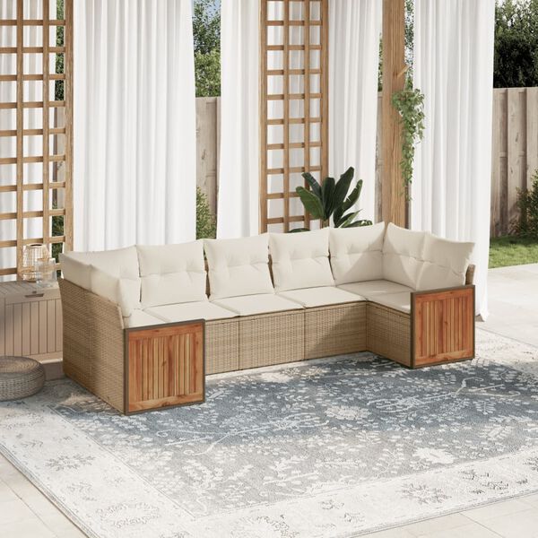 vidaXL Garden Sofa Set Beige