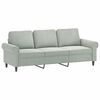 vidaXL 3-Seater Sofa with Footstool Light Gray 70.9" Velvet