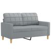 vidaXL Sofa Set Light grey Fabric (100% polyester), metal, plywood Large