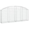vidaXL Gabion Basket Silver Galvanized iron 78.7x11.8x31.5/39.4 in
