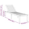 vidaXL Sun lounger Reclining Gray 200 x 55 x 35cm Solid Acacia wood