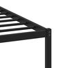 vidaXL Bed Frame Smoked Oak Steel, Engineered Wood Small Single