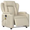 vidaXL Electric Massage Recliner Chair Cream Faux leather, metal, plywood