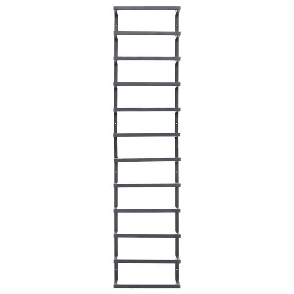 vidaXL Towel Rack Black Steel Medium Towel Rack Rectangular