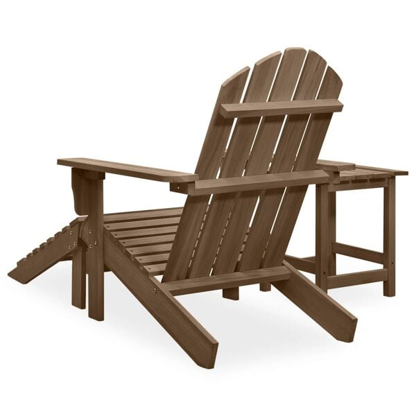 vidaXL Garden Chair Brown Solid fir wood Large Detachable