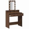 vidaXL Dressing Table Brown 79 x 41 x 140 cm Engineered wood