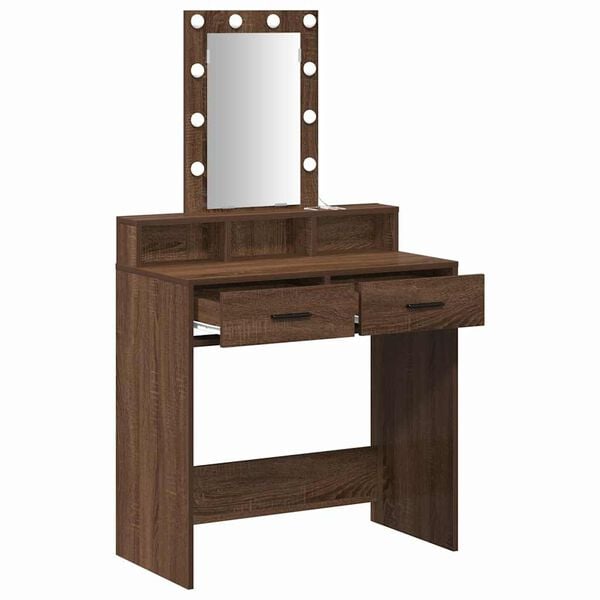vidaXL Dressing Table Brown 79 x 41 x 140 cm Engineered wood