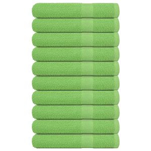 vidaXL Towel Set of 10 Apple Green 100% Ring-Spun Cotton 39.4 x 78.7 in.
