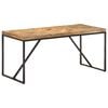 vidaXL Dining Table Natural wood and black