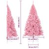 vidaXL Artificial Pre-lit Christmas Tree with 300 LEDs Pink 94.5" PVC