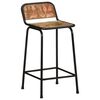 vidaXL Bar Stool Set of 4 Brown and Black Solid Reclaimed Wood, Iron