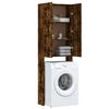 vidaXL Washing Machine Cabinet Smoked Oak 25.2x10.0x74.8"
