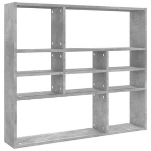 vidaXL Wall Shelf Concrete Grey Engineered Wood Medium Wall Mounted