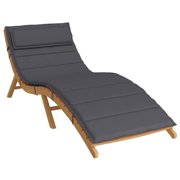 vidaXL Sun Lounger Cushion Anthracite Oxford fabric, foam fiber