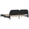 vidaXL Bed Frame Black Faux leather, Metal, Solid pine wood, Plywood Full