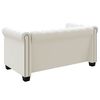 vidaXL Sofa White PVC 2-seater and 3-seater set Classic/Traditional