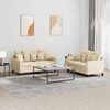 vidaXL Sofa Set Cream Fabric (100% polyester), metal, textilene, plywood