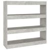 vidaXL Book Cabinet Concrete Grey Engineered Wood Medium Book Cabinet