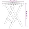 vidaXL Garden Table White Solid acacia wood with a white finish Compact
