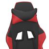 vidaXL Gaming Chair Black and Red Faux Leather